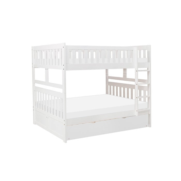 B2053FFW-1*R (4) Full/Full Bunk Bed with Twin Trundle - B2053FFW-1*R