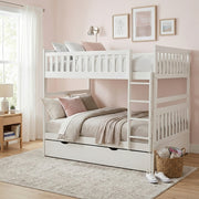 B2053FFW-1*R (4) Full/Full Bunk Bed with Twin Trundle - B2053FFW-1*R