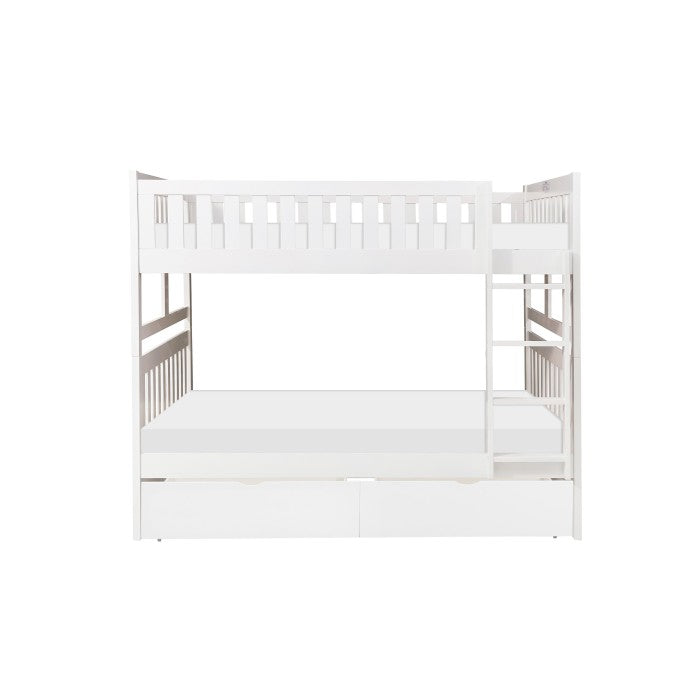B2053FFW-1*T (4) Full/Full Bunk Bed with Storage Boxes - B2053FFW-1*T