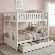 B2053FFW-1*T (4) Full/Full Bunk Bed with Storage Boxes - B2053FFW-1*T