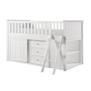 B2053LLW-1*BC2DR (6) Low Loft Bunk with Bookcase and 2 Dressers - B2053LLW-1*BC2DR