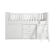 B2053LLW-1*BC2DR (6) Low Loft Bunk with Bookcase and 2 Dressers - B2053LLW-1*BC2DR