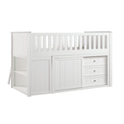 B2053LLW-1*BC2DR (6) Low Loft Bunk with Bookcase and 2 Dressers - B2053LLW-1*BC2DR