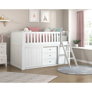 B2053LLW-1*BC2DR (6) Low Loft Bunk with Bookcase and 2 Dressers - B2053LLW-1*BC2DR