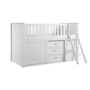 B2053LLW-1*BCDR (5) Low Loft Bunk with Bookcase and Dresser - B2053LLW-1*BCDR