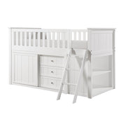 B2053LLW-1*BCDR (5) Low Loft Bunk with Bookcase and Dresser - B2053LLW-1*BCDR