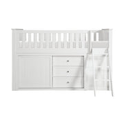 B2053LLW-1*BCDR (5) Low Loft Bunk with Bookcase and Dresser - B2053LLW-1*BCDR