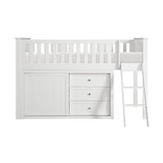 B2053LLW-1*DR (4) Low Loft Bunk with Dresser - B2053LLW-1*DR