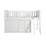 B2053LLW-1*DR (4) Low Loft Bunk with Dresser - B2053LLW-1*DR