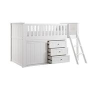 B2053LLW-1*DR (4) Low Loft Bunk with Dresser - B2053LLW-1*DR