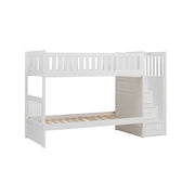 B2053SBW-1* (4) Twin/Twin Step Bunk Bed - B2053SBW-1*