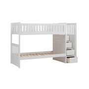 B2053SBW-1* (4) Twin/Twin Step Bunk Bed - B2053SBW-1*