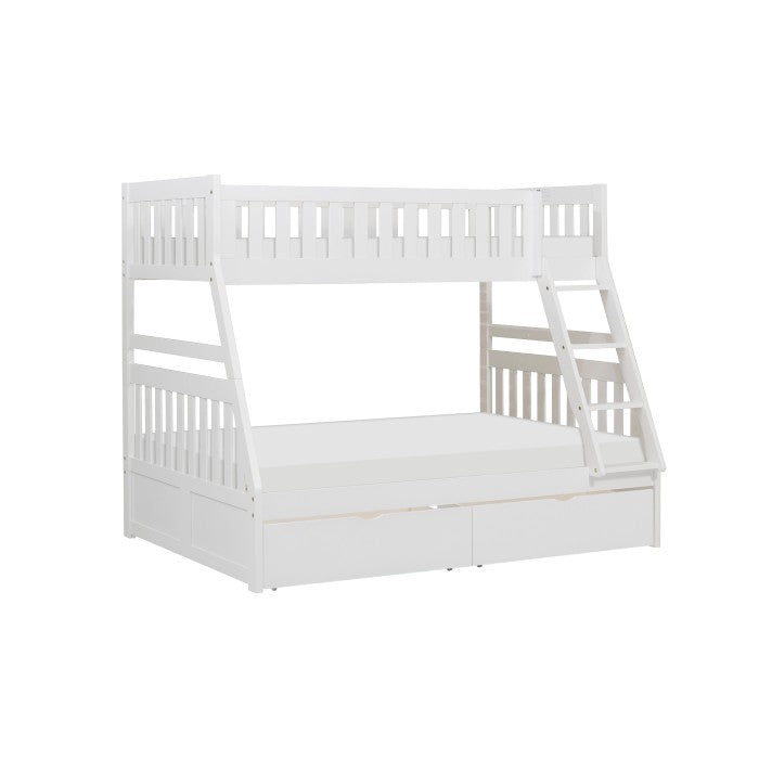 B2053TFW-1*T (4) Twin/Full Bunk Bed with Storage Boxes - B2053TFW-1*T