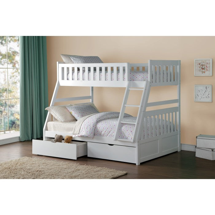 B2053TFW-1*T (4) Twin/Full Bunk Bed with Storage Boxes - B2053TFW-1*T