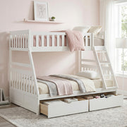 B2053TFW-1*T (4) Twin/Full Bunk Bed with Storage Boxes - B2053TFW-1*T