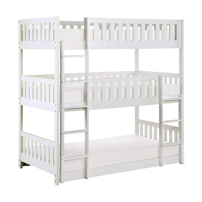 B2053TTTW-1* (3) Triple Bunk Bed - B2053TTTW-1*