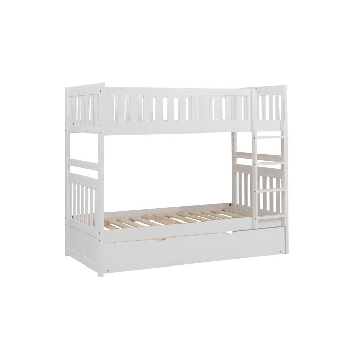 B2053W-1*R (4) Twin/Twin Bunk Bed with Twin Trundle - B2053W-1*R