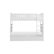 B2053W-1*T (4) Twin/Twin Bunk Bed with Storage Boxes - B2053W-1*T