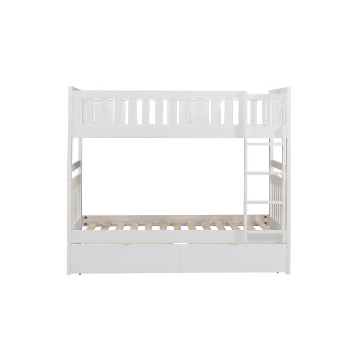 B2053W-1*T (4) Twin/Twin Bunk Bed with Storage Boxes - B2053W-1*T
