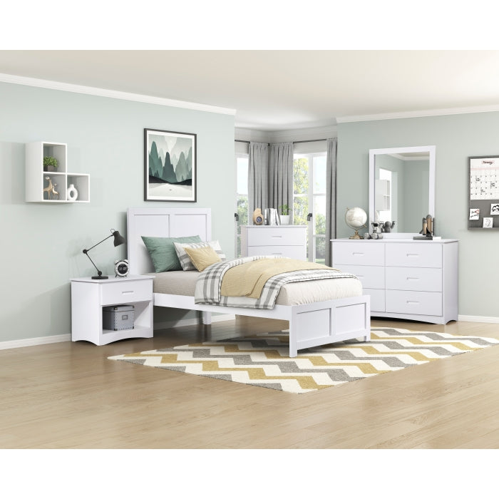 B2053W-4D1 1-Drawer Night Stand - B2053W-4D1