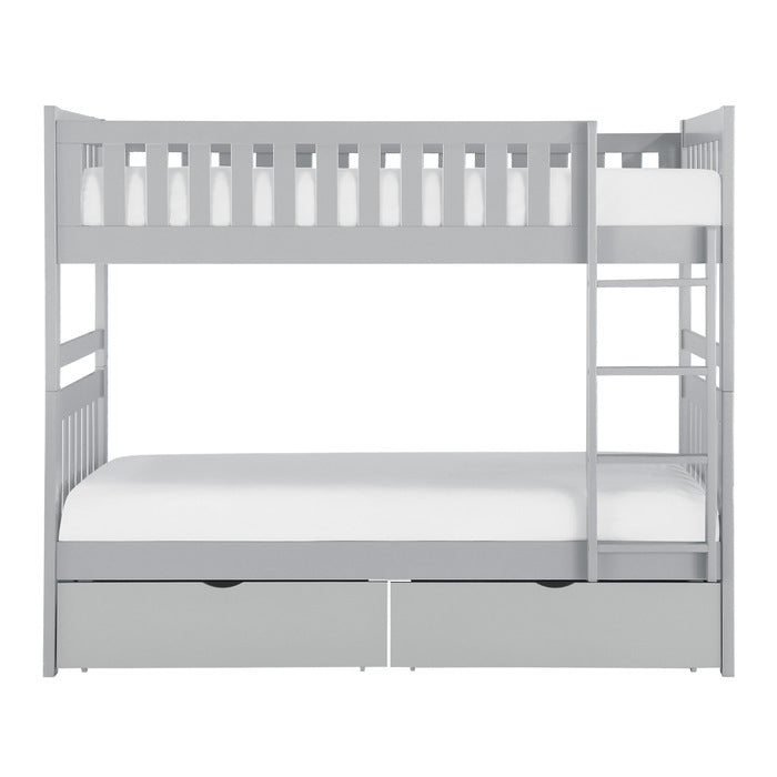 B2063-1*T (4) Twin/Twin Bunk Bed with Storage Boxes - B2063-1*T