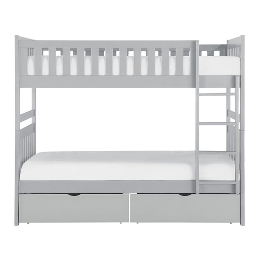 B2063-1*T (4) Twin/Twin Bunk Bed with Storage Boxes - B2063-1*T