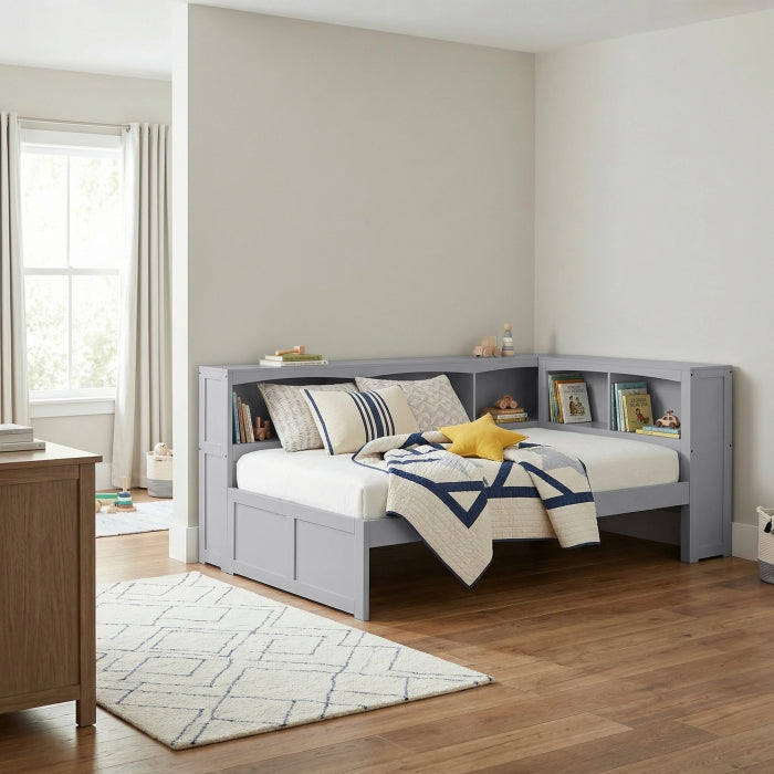 B2063BC-1BC* (3) Twin Bookcase Corner Platform Bed - B2063BC-1BC*