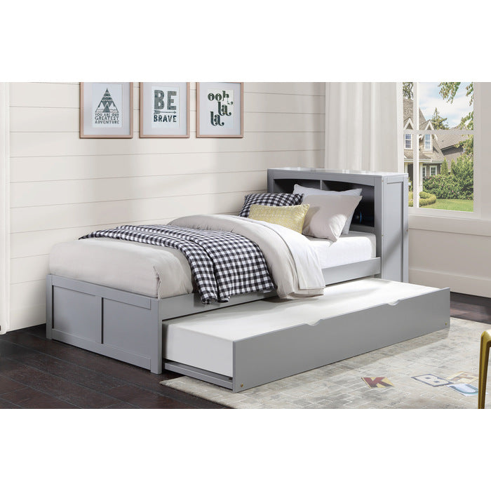 B2063BC-1R* (3) Twin Bookcase Platform Bed with Twin Trundle - B2063BC-1R*