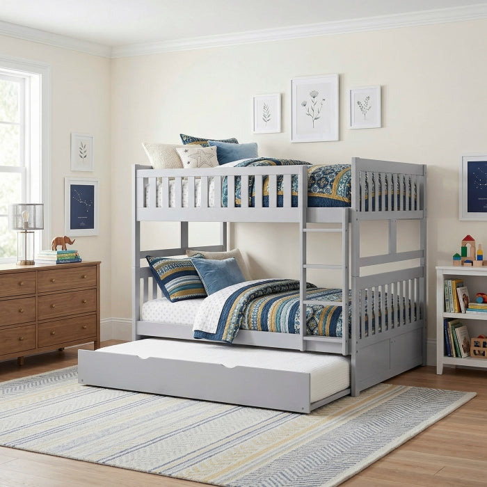 B2063FF-1*R (4) Full/Full Bunk Bed with Twin Trundle - B2063FF-1*R