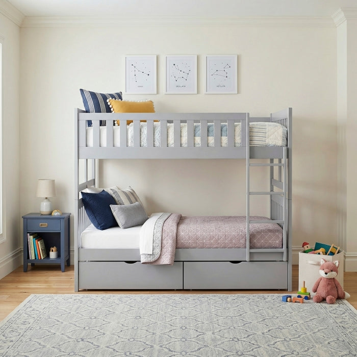 B2063FF-1*T (4) Full/Full Bunk Bed with Storage Boxes - B2063FF-1*T