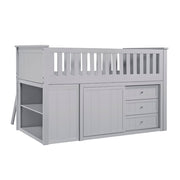 B2063LL-1*BC2DR (6) Low Loft Bunk with Bookcase and 2 Dressers - B2063LL-1*BC2DR