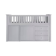 B2063LL-1*BC2DR (6) Low Loft Bunk with Bookcase and 2 Dressers - B2063LL-1*BC2DR
