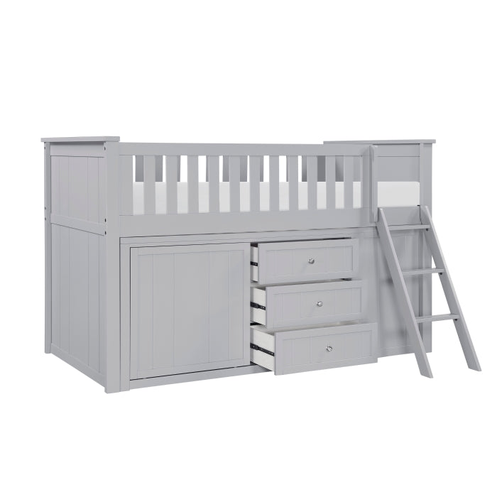 B2063LL-1*BC2DR (6) Low Loft Bunk with Bookcase and 2 Dressers - B2063LL-1*BC2DR