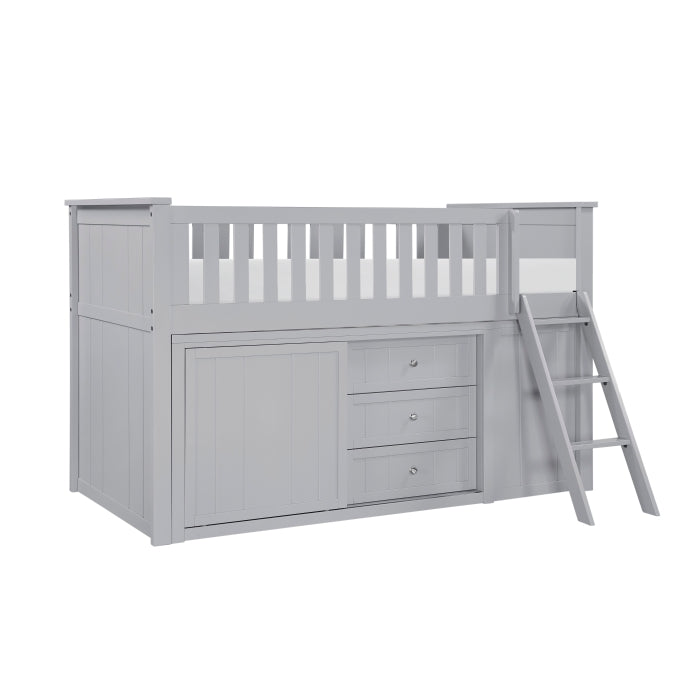 B2063LL-1*BCDR (5) Low Loft Bunk with Bookcase and Dresser - B2063LL-1*BCDR