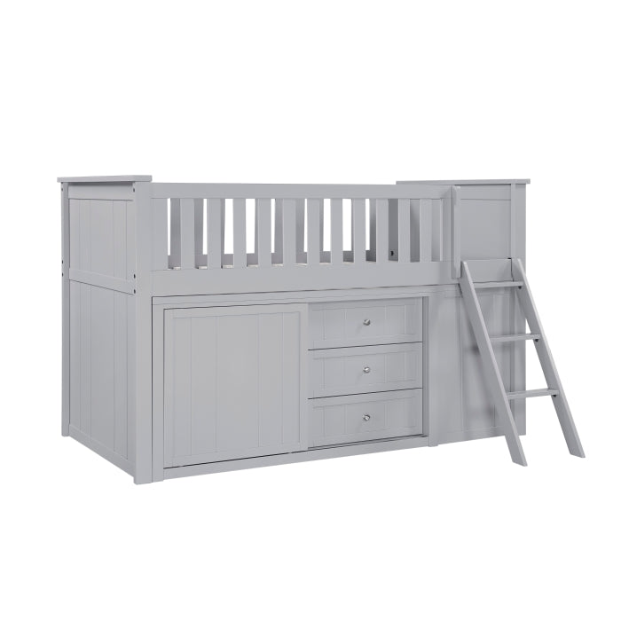 B2063LL-1*BCDR (5) Low Loft Bunk with Bookcase and Dresser - B2063LL-1*BCDR