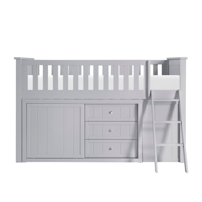 B2063LL-1*BCDR (5) Low Loft Bunk with Bookcase and Dresser - B2063LL-1*BCDR