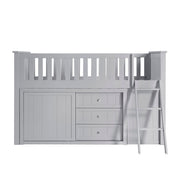 B2063LL-1*BCDR (5) Low Loft Bunk with Bookcase and Dresser - B2063LL-1*BCDR