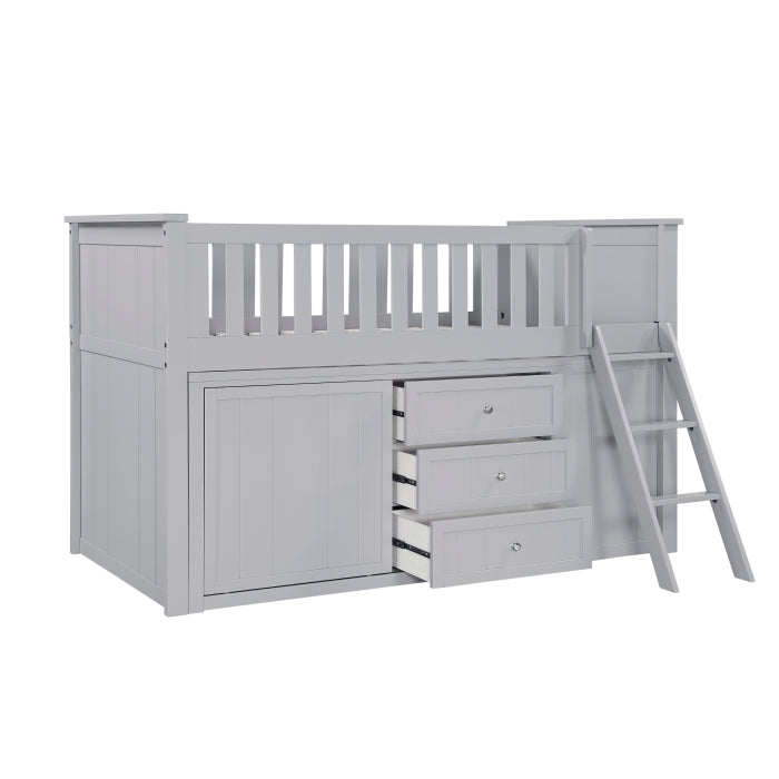 B2063LL-1*BCDR (5) Low Loft Bunk with Bookcase and Dresser - B2063LL-1*BCDR