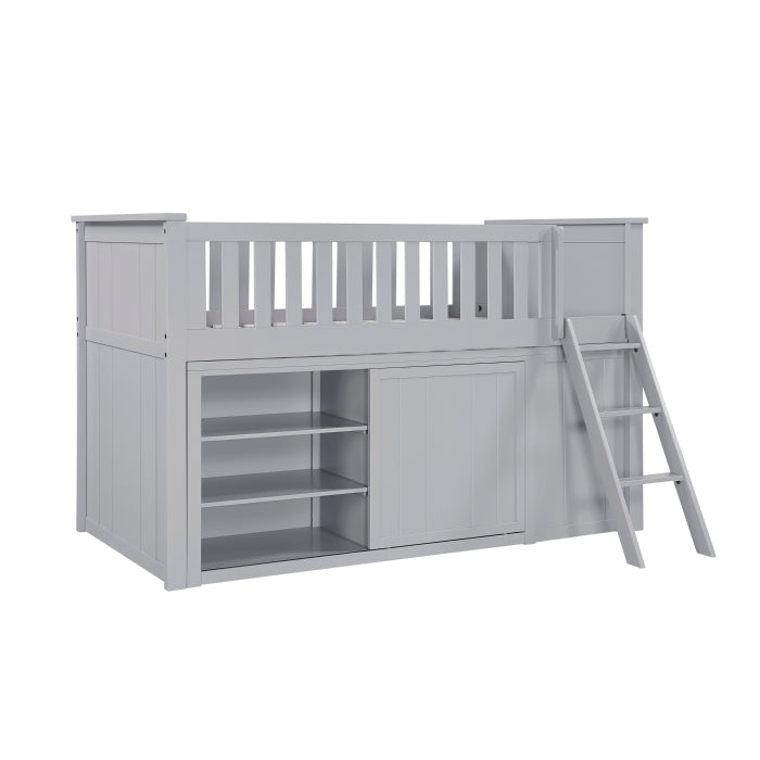 B2063LL-1*BCDR (5) Low Loft Bunk with Bookcase and Dresser - B2063LL-1*BCDR