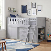 B2063LL-1*BCDR (5) Low Loft Bunk with Bookcase and Dresser - B2063LL-1*BCDR