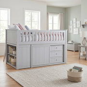 B2063LL-1*BCDR (5) Low Loft Bunk with Bookcase and Dresser - B2063LL-1*BCDR