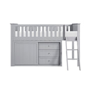 B2063LL-1*DR (4) Low Loft Bunk with Dresser - B2063LL-1*DR