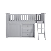 B2063LL-1*DR (4) Low Loft Bunk with Dresser - B2063LL-1*DR