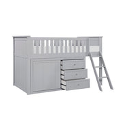 B2063LL-1*DR (4) Low Loft Bunk with Dresser - B2063LL-1*DR