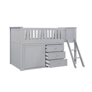 B2063LL-1*DR (4) Low Loft Bunk with Dresser - B2063LL-1*DR