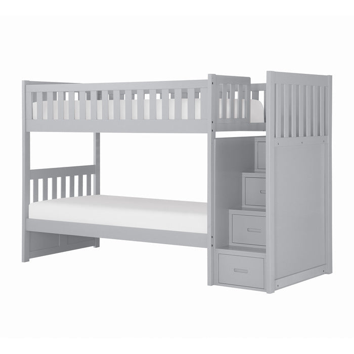 B2063SB-1* (4) Twin/Twin Step Bunk Bed - B2063SB-1*