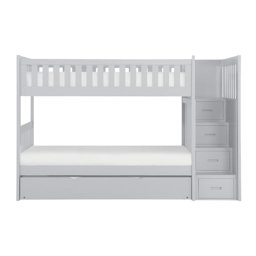 B2063SB-1*R (5) Twin/Twin Step Bunk Bed with Twin Trundle - B2063SB-1*R