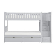 B2063SB-1*T (5) Twin/Twin Step Bunk Bed with Storage Boxes - B2063SB-1*T