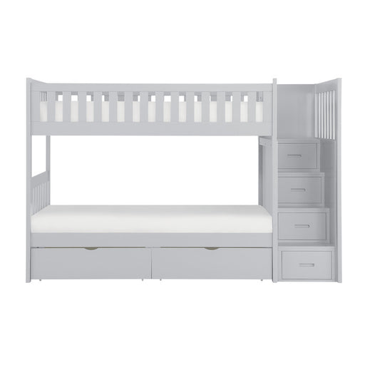 B2063SB-1*T (5) Twin/Twin Step Bunk Bed with Storage Boxes - B2063SB-1*T