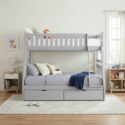 B2063TF-1*T (4) Twin/Full Bunk Bed with Storage Boxes - B2063TF-1*T